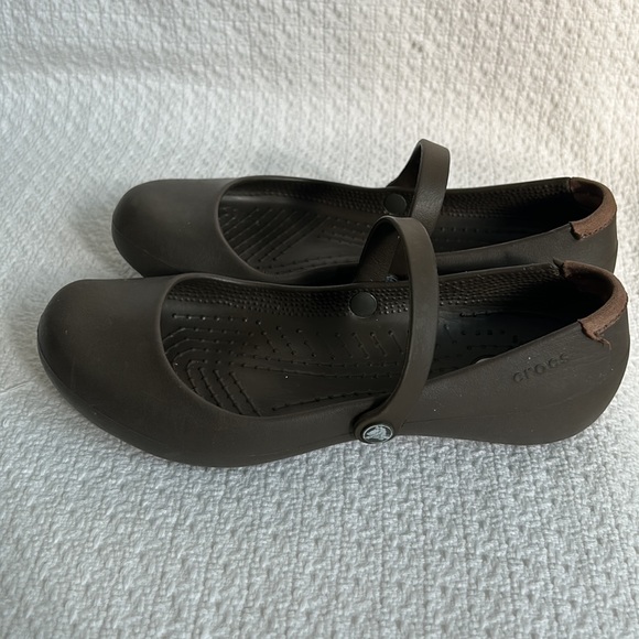 CROCS at work- Brown Mary Jane Sandals- size 5 - Picture 3 of 10